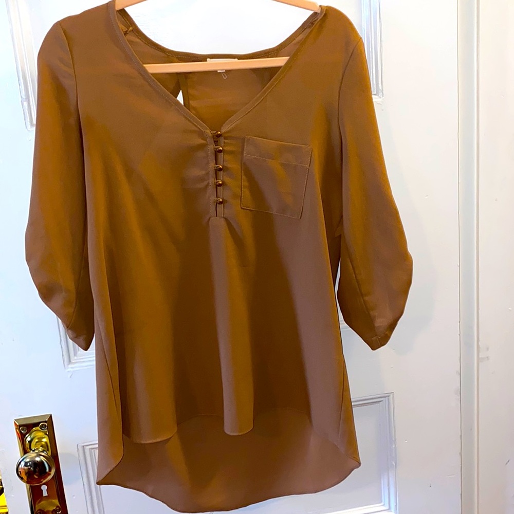 Anthropologie brown blouse